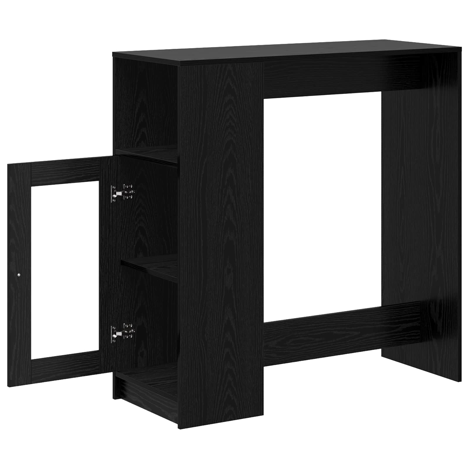 Bartisch Schwarz Eichen-Optik 101 x 40 x 103,5 cm Holzwerkstoff