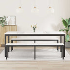 Esstisch Weiß 200 x 100 x 75 cm Massives Kiefernholz