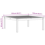 Couchtisch Helles Akazienholz 110 x 110 x 45 cm