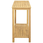 Gartenkonsole Tisch Helles Akazienholz 110 x 40 x 75 cm