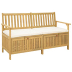Sitzbank mit Stauraum mit Kissen mit Speicher 148 x 63 x 84 cm