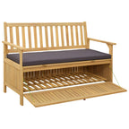 Sitzbank mit Stauraum mit Kissen mit Speicher 120 x 63 x 84 cm