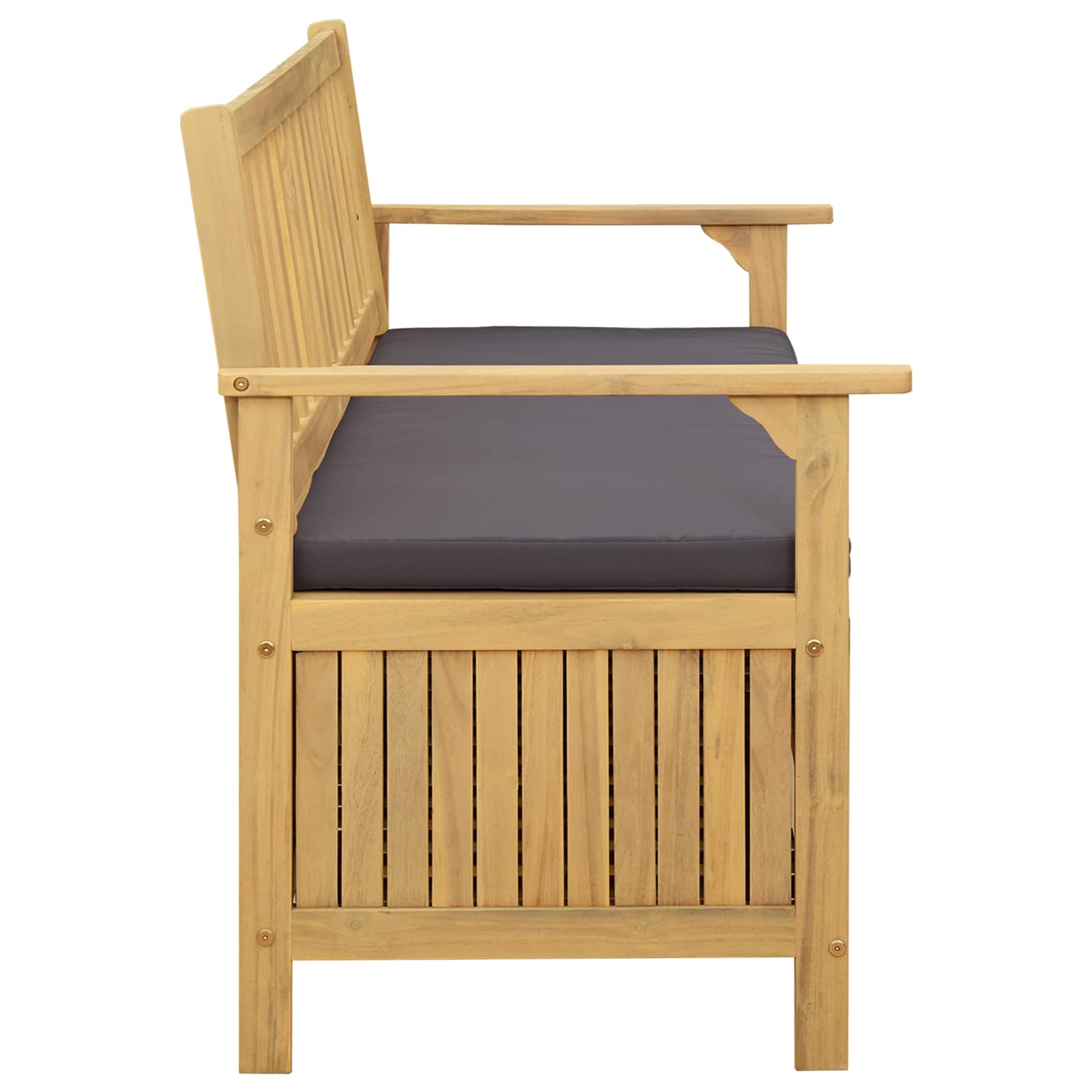 Sitzbank mit Stauraum mit Kissen mit Speicher 120 x 63 x 84 cm