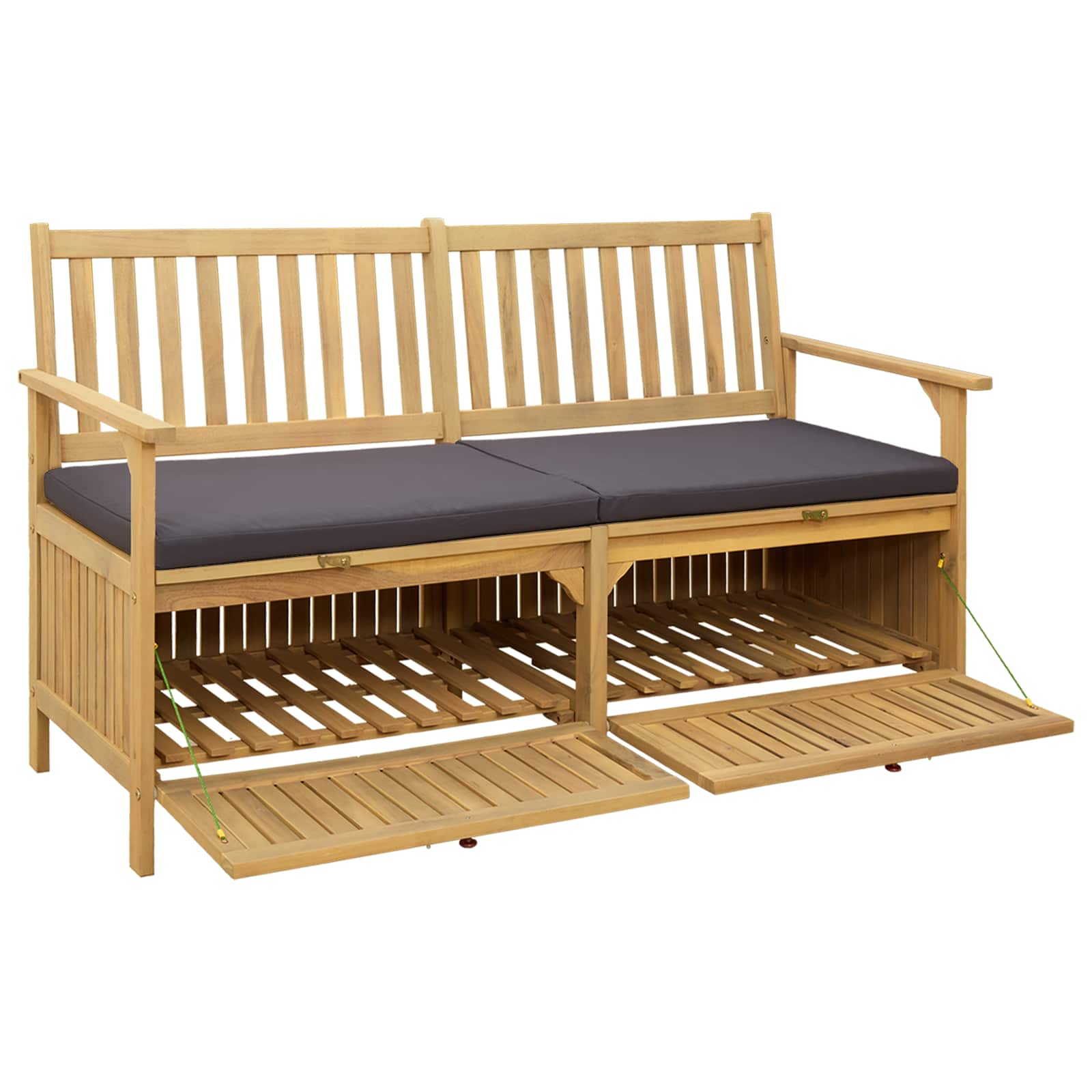 Sitzbank mit Stauraum mit Kissen mit Speicher 148 x 63 x 84 cm