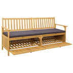 Sitzbank mit Stauraum mit Kissen mit Speicher 170 x 63 x 84 cm