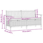 Sitzbank mit Stauraum mit Kissen mit Speicher 170 x 63 x 84 cm