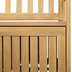 Sitzbank mit Stauraum mit Tür 120 x 63 x 84 cm Massiv-Akazie