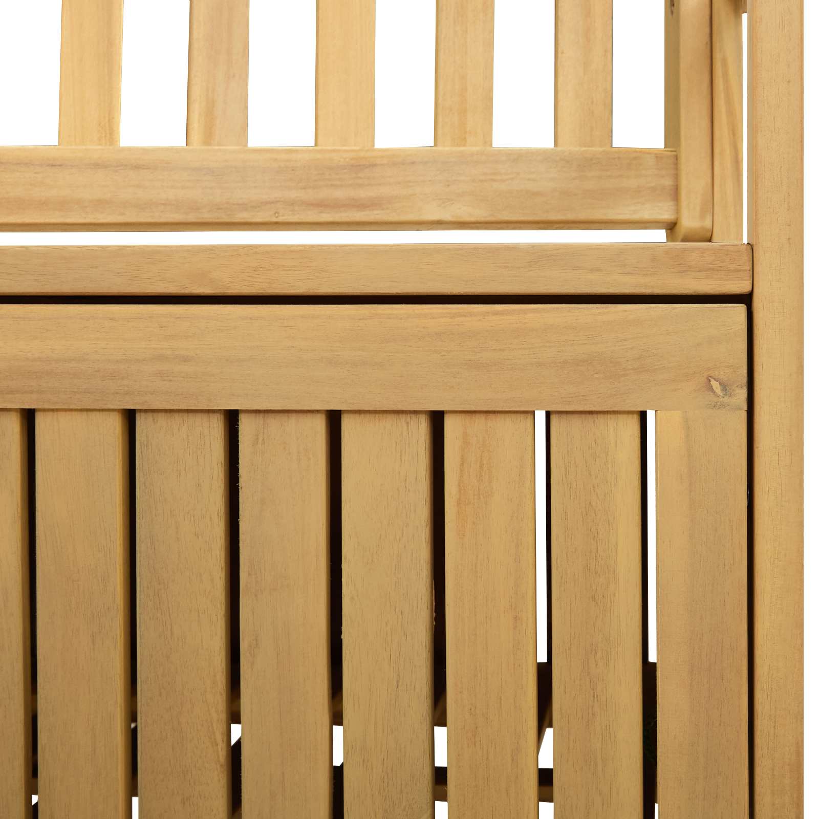 Sitzbank mit Stauraum mit Tür 120 x 63 x 84 cm Massiv-Akazie