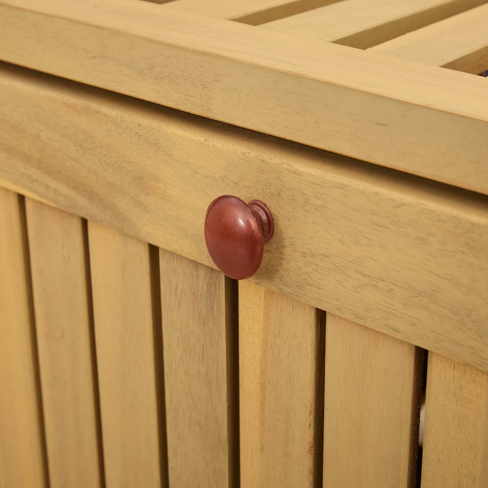 Sitzbank mit Stauraum mit Tür 120 x 63 x 84 cm Massiv-Akazie