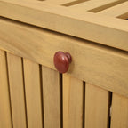 Sitzbank mit Stauraum mit Tür 148 x 63 x 84 cm Massiv-Akazie