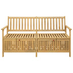 Sitzbank mit Stauraum mit Tür 148 x 63 x 84 cm Massiv-Akazie