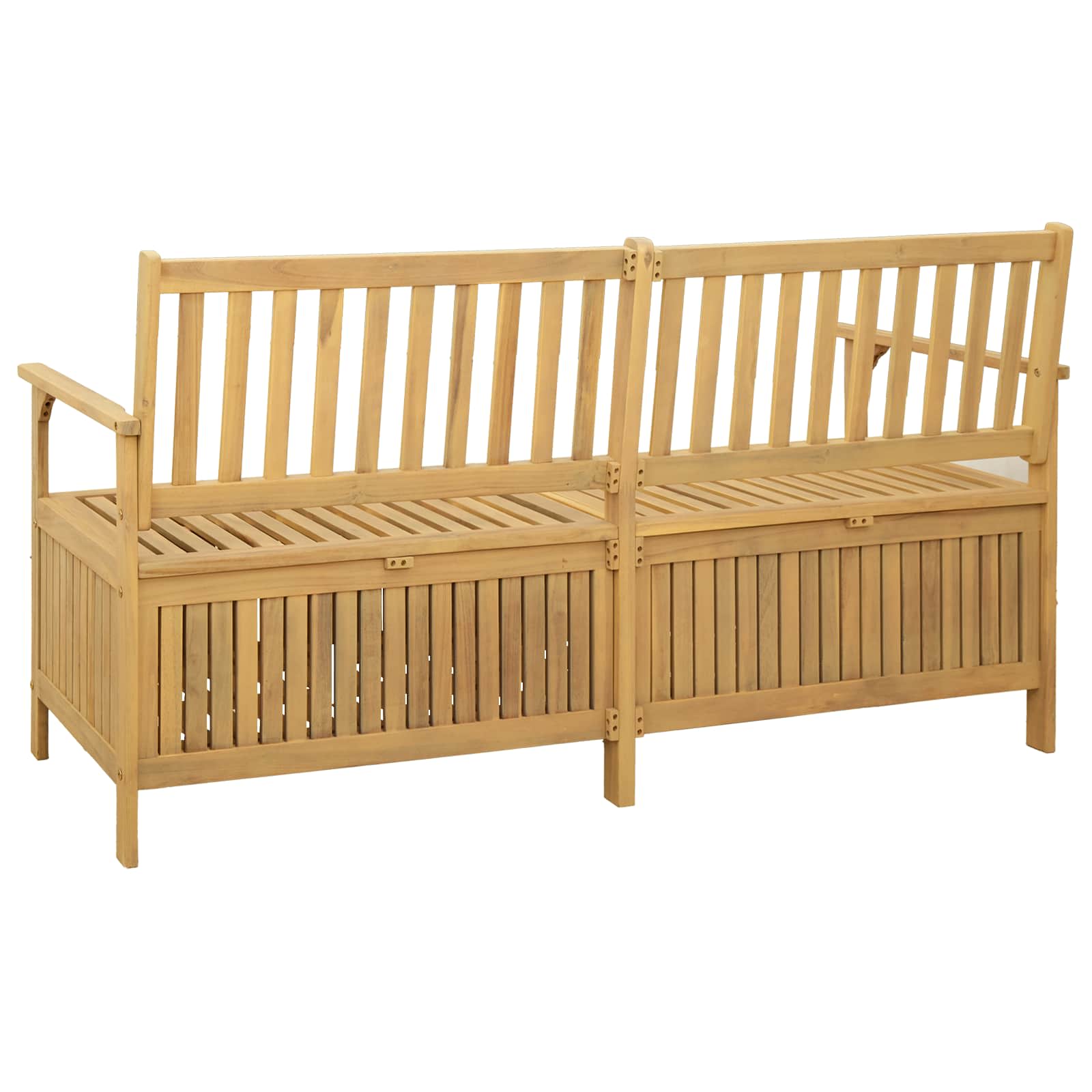 Sitzbank mit Stauraum mit Tür 170 x 63 x 84 cm Massiv-Akazie