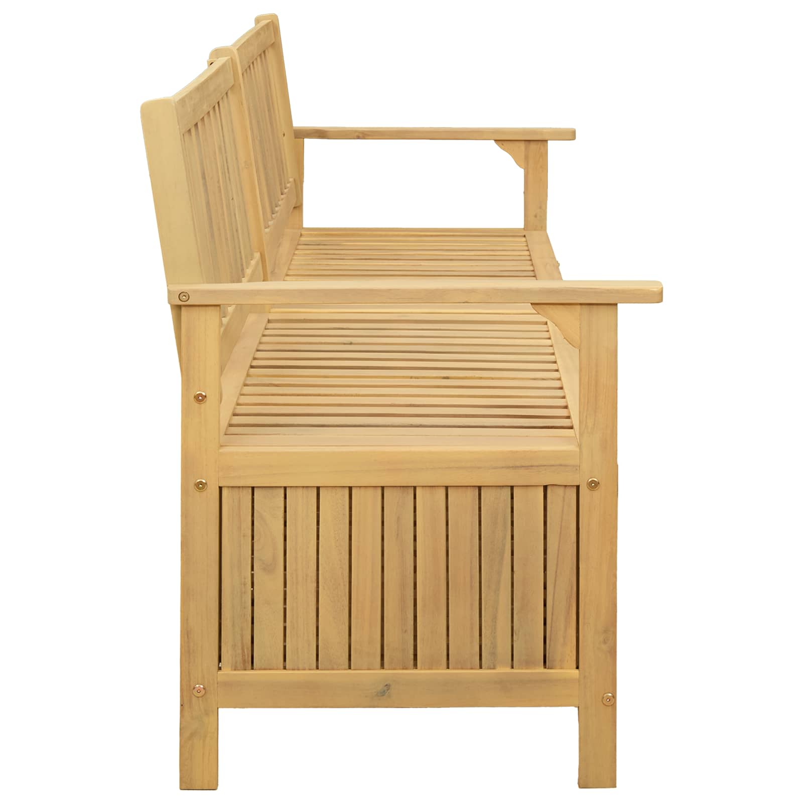 Sitzbank mit Stauraum mit Tür 170 x 63 x 84 cm Massiv-Akazie
