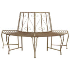 Baumbank 4-Sitzanzahl 160 x 80 x 89 cm Stahl Antikbraun