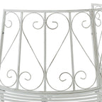 Baumbank 4-Sitzanzahl 160 x 80 x 89 cm Stahl Antik Weiß