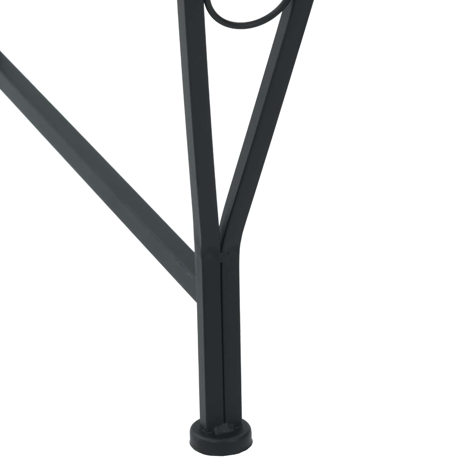 Baumbank 8-Sitzanzahl Ø 160 x 44 cm Stahl Schwarz Rund