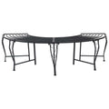 Baumbank 4-Sitzanzahl 160 x 80 x 44 cm Stahl Schwarz