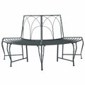 Baumbank 4-Sitzanzahl 160 x 80 x 89 cm Stahl Silber Grau