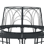 Baumbank 8-Sitzanzahl Ø 160 x 89 cm Stahl Schwarz Rund