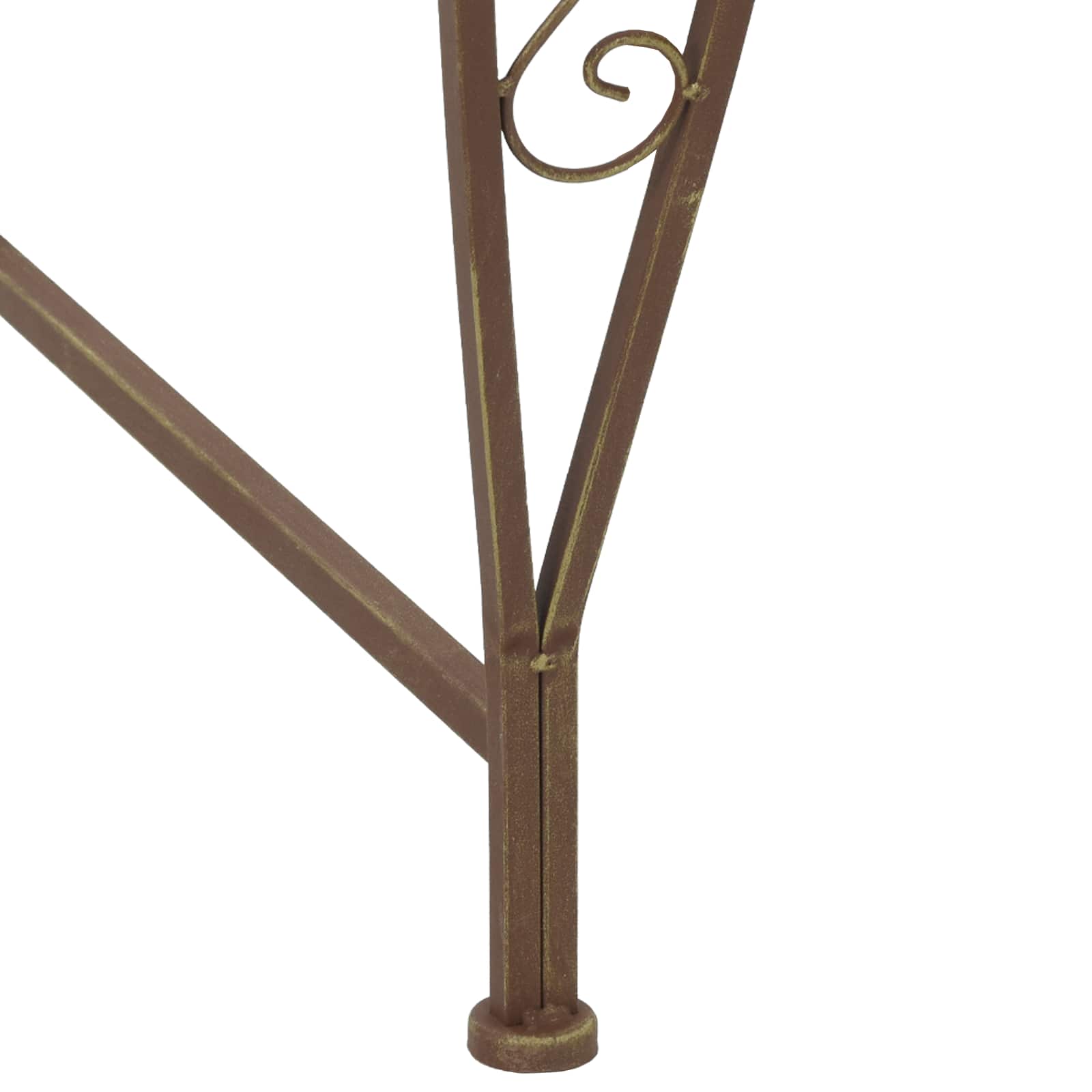 Baumbank 8-Sitzanzahl Ø 160 x 89 cm Stahl Antikbraun Rund