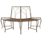 Baumbank 4-Sitzanzahl 160 x 80 x 89 cm Stahl Antikbraun