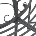 Baumbank 8-Sitzanzahl Ø 160 x 89 cm Stahl Silber Grau Rund