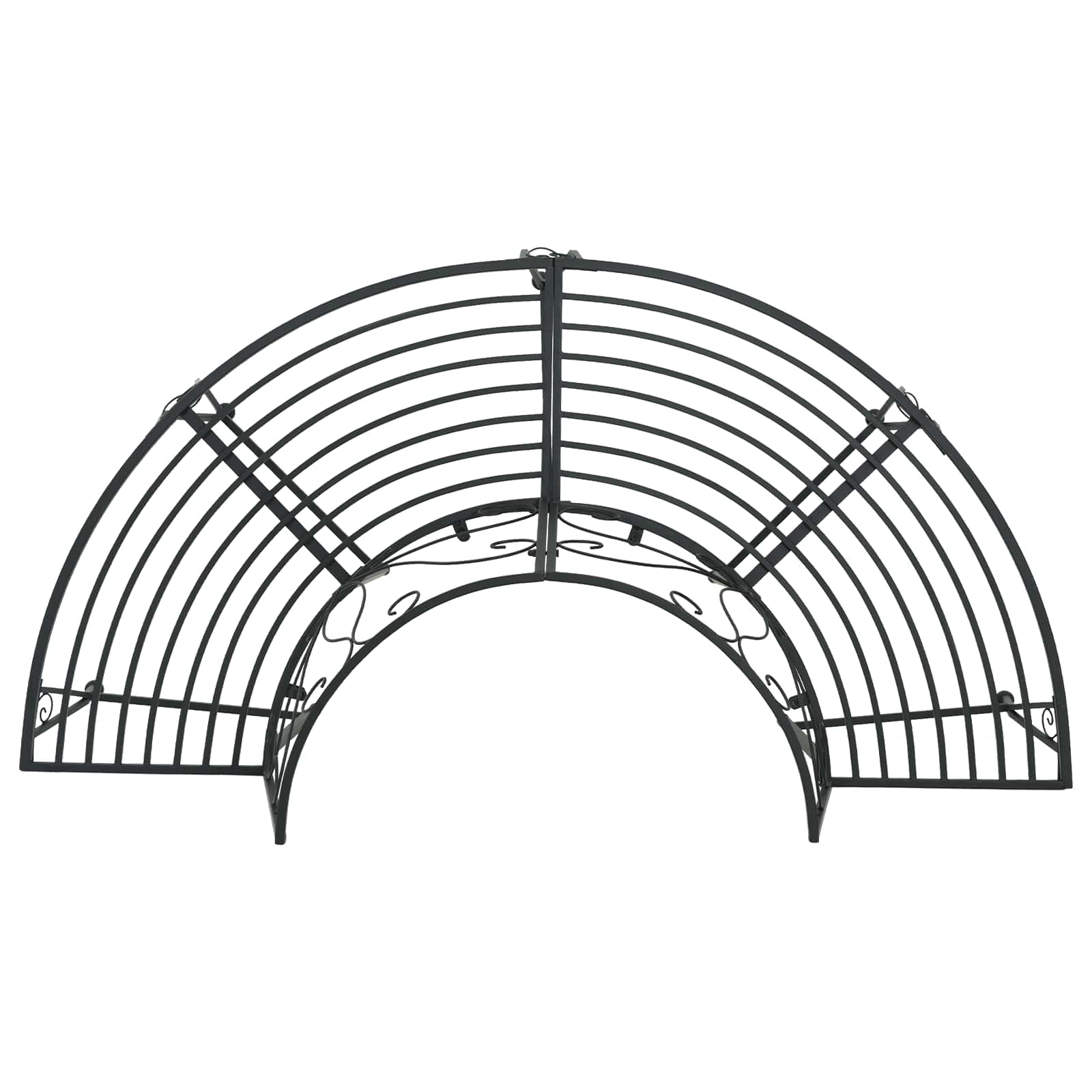 Baumbank 4-Sitzanzahl 160 x 80 x 89 cm Stahl Schwarz