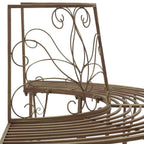 Baumbank 4-Sitzanzahl 160 x 80 x 89 cm Stahl Antikbraun