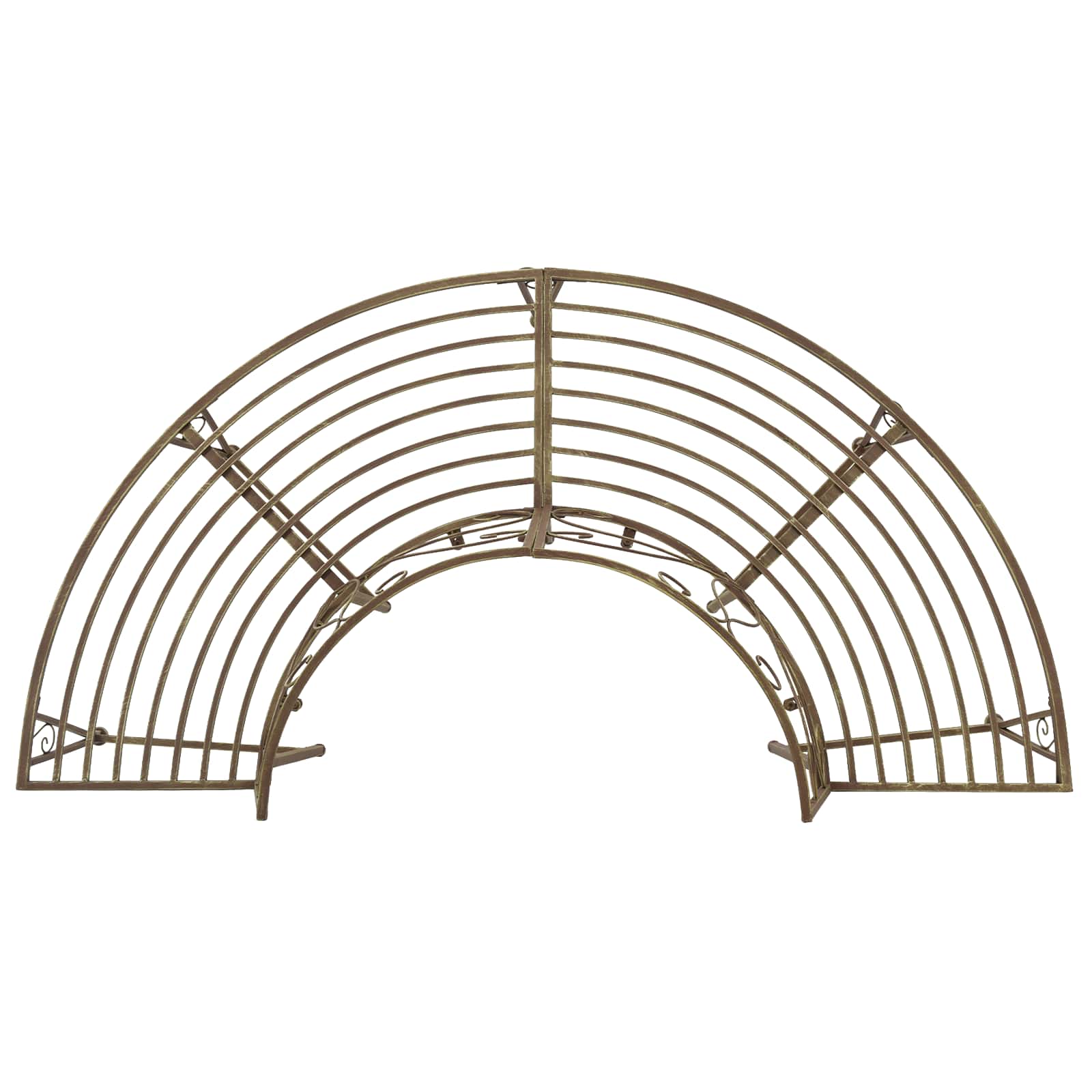 Baumbank 4-Sitzanzahl 160 x 80 x 89 cm Stahl Antikbraun
