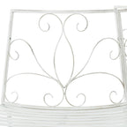 Baumbank 4-Sitzanzahl 160 x 80 x 89 cm Stahl Antik Weiß