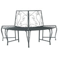 Baumbank 4-Sitzanzahl 160 x 80 x 89 cm Stahl Silber Grau