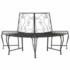 Baumbank 4-Sitzanzahl 160 x 80 x 89 cm Stahl Schwarz