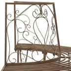Baumbank 4-Sitzanzahl 160 x 80 x 89 cm Stahl Antikbraun