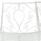 Baumbank 4-Sitzanzahl 160 x 80 x 89 cm Stahl Antik Weiß