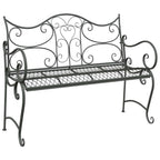 Gartenbank 2-Sitzanzahl 114 x 56,5 x 90 cm Stahl Silber Grau