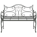 Gartenbank 2-Sitzanzahl 114 x 56,5 x 90 cm Stahl Silber Grau