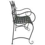 Gartenbank 2-Sitzanzahl 114 x 56,5 x 90 cm Stahl Silber Grau