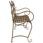 Gartenbank 2-Sitzanzahl 114 x 56,5 x 90 cm Stahl Antikbraun