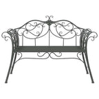 Gartenbank 2-Sitzanzahl 130 x 47 x 90 cm Stahl Silber Grau