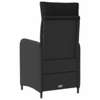 Verstellbarer Gartenstuhl Schwarz Poly-Rattan