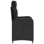 Verstellbarer Gartenstuhl Schwarz Poly-Rattan