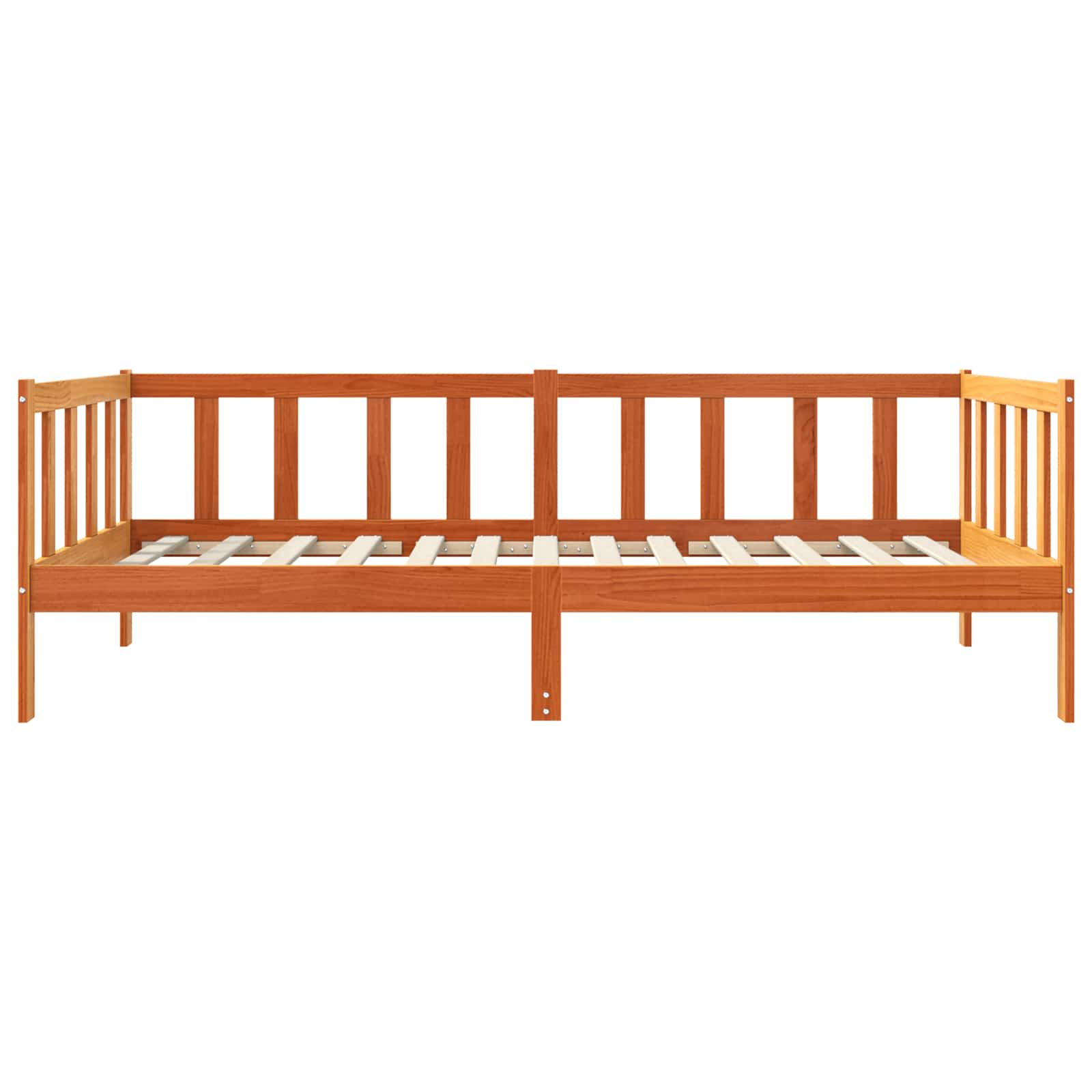 Bettrahmen Wachsbraun 90 x 190 cm Massives Kiefernholz