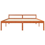 Bettrahmen Wachsbraun 200 x 200 cm Massives Kiefernholz