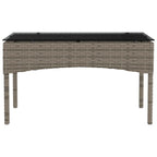 Gartensofa-set mit Kissen 2 pcs Grau und Marineblau Poly-Rattan