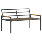 Bank Outdoor 2 -Seater 116 x 67,5 x 72 cm Poly-Rattan Cremeweiß