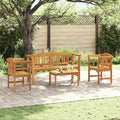 Gartenrosen-Lounge-Set 4 pcs Massivholz Akazie