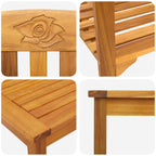 Gartenrosen-Lounge-Set 3 pcs Massivholz Akazie