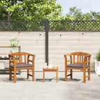 Gartenrosen-Lounge-Set mit Kissen 3 pcs Massivholz Akazie