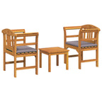 Gartenrosen-Lounge-Set mit Kissen 3 pcs Massivholz Akazie