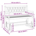 Garten Schaukeltbank Natur 110 x 59 x 97 cm Massivholz Akazie